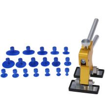 Outil de réparation de débosselage sans peinture pour carrosserie de voiture + 18 languettes Outil d'élimination de la grêle