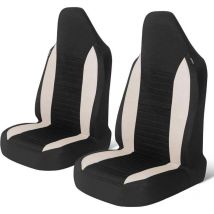 Car Front Seat Covers, 2pcs Universal Car Seat Protectors for Auto Truck suv Beige mumu