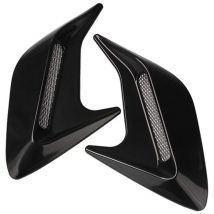 Aougo - Car Hood Air Intake, Car Hood Air Intake Air Flow Vent Cover, Air Intake Flow Vent, Shark Gills Outlet Decorative Sticker, (Black)