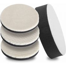 Boed - shining house 125mm Car Polishing Wool and Sponge,4Pcs Sponge Polishing Bonnet Pads Buffing Disc for Polishing Machine Polisher Grinder Car