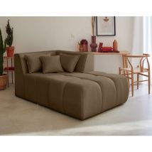 Lisa Design - Caracas - Modulsofa Recamiere Rechts - Aus Stoff - Braun