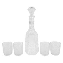 Carafe et 4 verres apéritifs Porto 1,15L – Plateau – Matières, Forme, Largeur, Longueur, Hauteur, Quantité par pack – HOFF Interieur