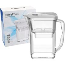 Carafe Filtrante 2,5 L – Filtration 150 L – Réduit Le Chlore, Le Calcaire Et Les Métaux Lourds – Carafe D’eau Filtrante Écologique Sans Bpa 248110268 