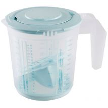 Keeeper Caraffa Graduata 4 in 1, Con Paraschizzi, Spremiagrumi e Sistema Antiscivolo, 1 l, Matteo, Acquamarina