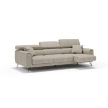 Caravaggio Canapé 3 assises extensibles en tissu imperméable T02 244 cm Creme