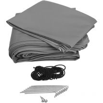 Insma - Caravan Motorhom Awning Mud / Draught Skirt pvc artificial leather Wheel Arch Covers 700cm x 50cm Grey