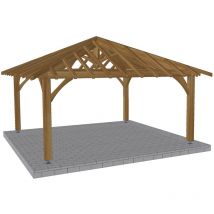 Jardinatoire - Carbet Bois massif 5x5 - Grand format