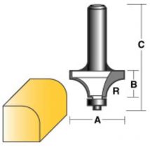 Carbitool - Round Over Router Bit 1/4' W/Bearing 1/4' Shank