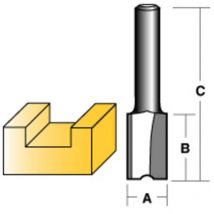 Carbitool - Straight Bit 8Mm Long 1/4' Shank