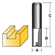 Straight Router Bit 20Mm 1/2' Shank - Carbitool