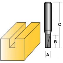 Straight Router Bit 2Mm 1/4' Shank - Carbitool