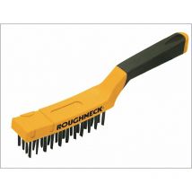 Roughneck - Carbon Steel Wire Brush Soft Grip 300mm (12in) - 4 Row ROU52040