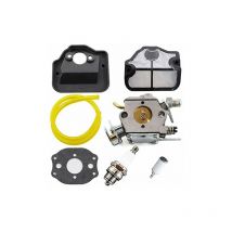 XVX - Carburador de repuesto para motosierras Husqvarna 36, 41, 136, 137, 141, 142, incluye bujía y juego de filtro de aire, sustituye a los números