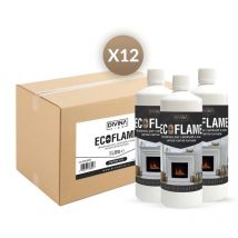 Carburant liquide bioéthanol inodore et incolore pack de 12 litres pour biocheminées