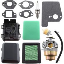 Coocheer - Carburateur avec filtre à air, couvercle de filtre à air, kit pour tondeuse à gazon GC135, GC160, GCV160, GCV190, remplace 17231-ZM0-040