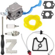 Soleil - Carburateur avec filtre à air 545112101 pour souffleur à main Husqvarna 125B 125BX 125BV 125BVX Remplace 581798001 590460102 545081811 avec