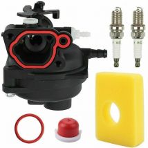 Tuserxln - Carburateur De Moteurs de Tondeuse à Gazon compatible avec Briggs & Stratton 799583 591160 593261 591110 Carburateur Filtre à Air