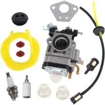 Bleosan - Carburateur Kit pour Moteur de Débroussailleuse 52cc 49cc 43cc Bougie d'allumage Filtre à Essence