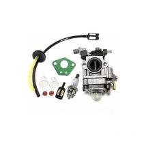 Keyouny - Carburateur pour Moteur de Débroussailleuse 52cc 49cc 43cc, Kit Carbu avec Joint, Tuyau, Bougie d'Allumage et Filtre à Essence