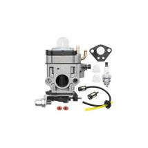 Tigrezy - Carburateur pour moteur de débroussailleuse 52cc 49cc 43cc, Kit de carburateur avec tuyau d'étanchéité, bougie d'allumage, filtre à essence
