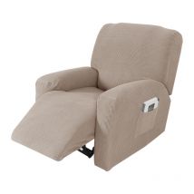 Lifcausal Housse Élastique 4 Pièces pour Fauteuil Reclinable - Protection Douce Canapé Salon/Chambre (Uniquement la Housse)