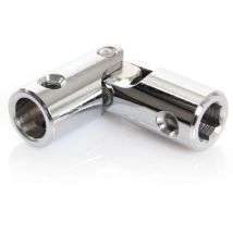 Cardan pour volet roulant - sortie hexagonale 10mm & Ronde 12 mm chromé