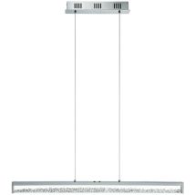 Eglo - Cardito 1 - led Touch Operated Ceiling Pendant Bar Light Polished Chrome with Crystals, Glass