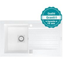 Carea Cuisine&bain - carea - Évier à encastrer muscade Granit 1 bac blanc