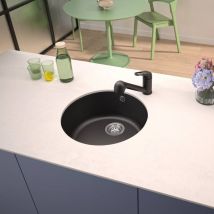 Carea Cuisine&bain - carea - Evier rond sous et sur plan mirade Noir