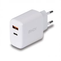 Lindy - 73424 cargador de dispositivo móvil Universal Blanco Corriente alterna Carga rápida Interior
