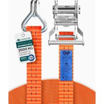 Cargova Schwerlast Spanngurte Mit Ratsche 2000kg [2er Set] [6m] – Tüv/gs (din En 12195-2) – Zurrgurte Mit Haken In Profiqualität