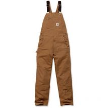 Carhartt - Salopette homme coton duck brut 102776 - Marron foncé - 50 - Jambes longues - Marron foncé
