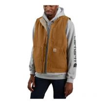 Carhartt - 104277 Washed Duck Sherpa Lined Vest (Brown) l - Carharrt Brown