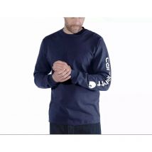 Carhartt - Camiseta Manga Logo l/s Azul Marino t.xxl - EK231-412-XXL
