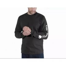 Carhartt - Camiseta Sleeve Logo l/s Negra - EK231-BLK-S