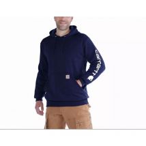 Carhartt - Sudadera con capucha y logo en la manga Azul marino t.l - K288-472-L