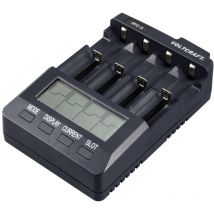 Voltcraft - IPC-3 Caricabatterie universale LiIon, NiCd, NiMH 10440, 14500, 16340, 16650, 17355, 17500, 17670, 18490, 185