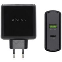 Caricabatterie Usb-c Pd3.0 30w Usb-a Qc3.0 18w Nero Aisens Asch-2pd30qc-bk