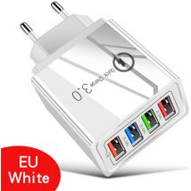 Caricabatterie usb Quick Charge 3.0 eu Plug per adattatore telefonico per iPhone 12 Pro Max Caricabatterie da parete per tablet Caricabatterie rapido