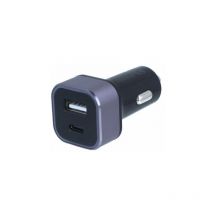 Caricatore Da Auto 2 Porte usb c pd usb-a 2,4A Ricarica Rapido Massimo 32W Quadrata 29X29mm