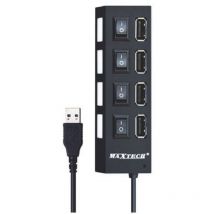 Maxtech - Trade Shop - multi-socket ladegerät hub 4 port usb 2.0 single windows macos HUB-04 -