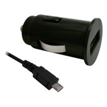 Caricatore per accendisigari 1xUSB + cavo Micro-USB/USB-A 1 m - Nero - mooov