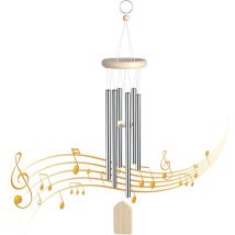 Carillon a Vent Exterieur, Carillons éoliens, Carillons Décoratifs d'extérieur Aluminium Bois Wind Chime pour Jardin Cour Maison