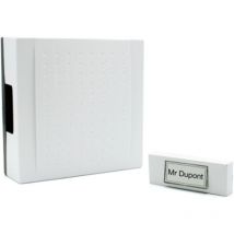 Pro Et Discount - Carillon blanc filaire 2 fils Sonette porte Astrell Piles ou Transformateur 612314