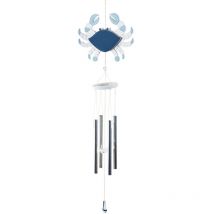 Carillon éolien 1 pièce Cloches éoliennes Carillon éolien Cloche à vent Conduit métallique Cloche Pendentif Ornement Style méditerranéen (Crabe)