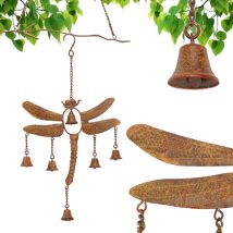 Carillon métal libellule cloches décoration jardin