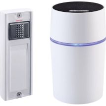 Grothe – 43561 – Carillon sans fil CALIMA 200 avec bouton radio – Alimentation électrique, Portée, Indice de protection, Mode de fixation, Mode de 