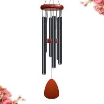 Sunxury - Carillons éoliens noirs de 71,1 cm pour l'extérieur, carillons éoliens décoratifs pour l'extérieur, carillon commémoratif, cadeau souvenir