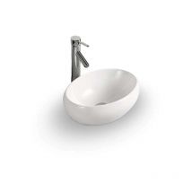 Carina - carina - lavabo da appoggio ovale - Lavabo in ceramica - Finiture eleganti - Robusto e resistente ai graffi - Facile manutenzione - Bianco