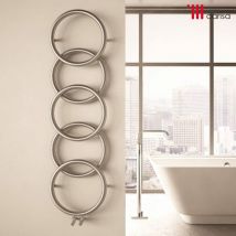 Carisa - Halo Stainless Steel Designer Heated Towel Rail 1470mm x 400mm Satin Polished - Mirror Polished